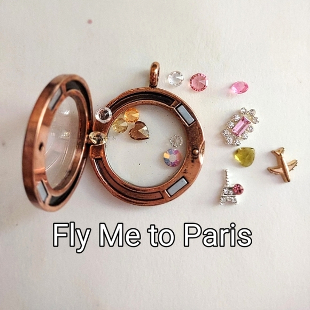 Floating Charms in Story Locket Memory Pendant Choice